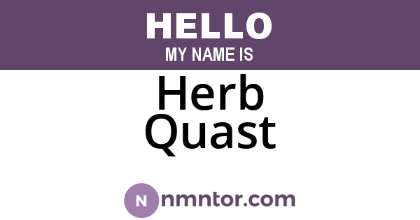 Herb Quast
