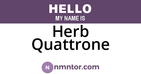 Herb Quattrone