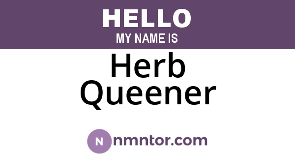 Herb Queener