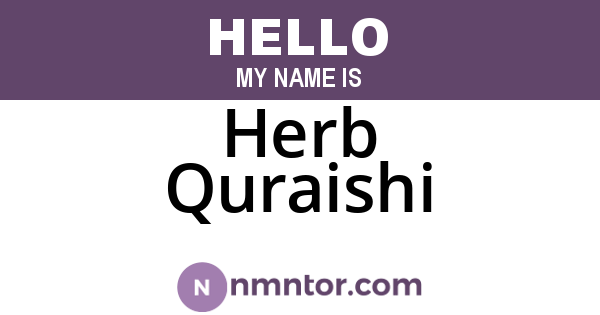 Herb Quraishi