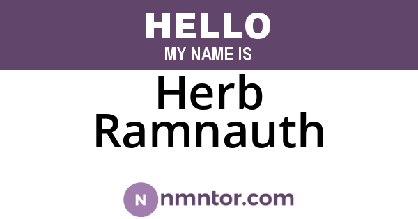Herb Ramnauth