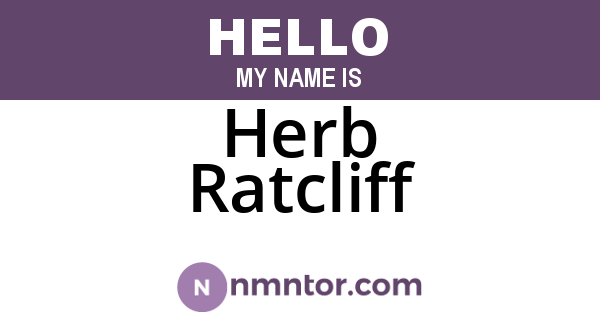 Herb Ratcliff
