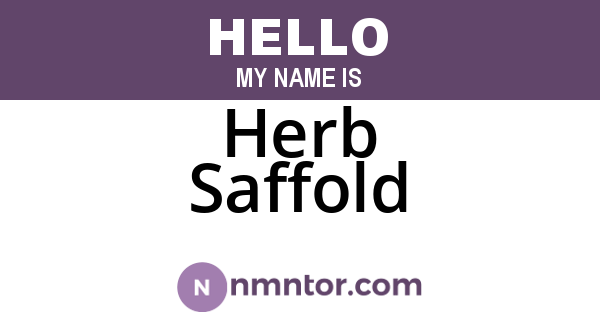 Herb Saffold