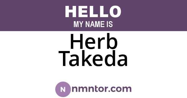 Herb Takeda
