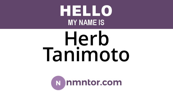 Herb Tanimoto