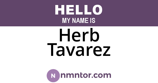 Herb Tavarez