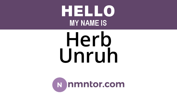 Herb Unruh
