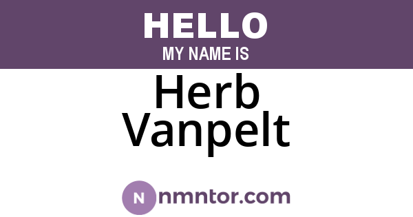 Herb Vanpelt