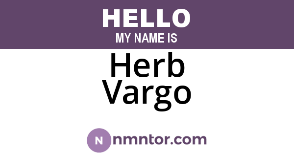 Herb Vargo