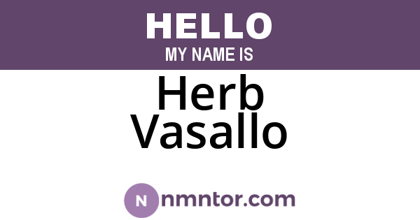 Herb Vasallo