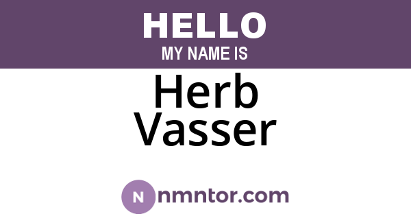 Herb Vasser