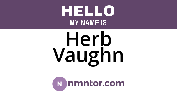 Herb Vaughn