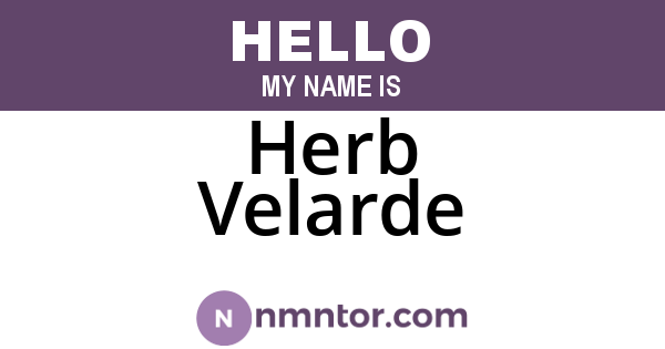 Herb Velarde
