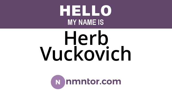 Herb Vuckovich