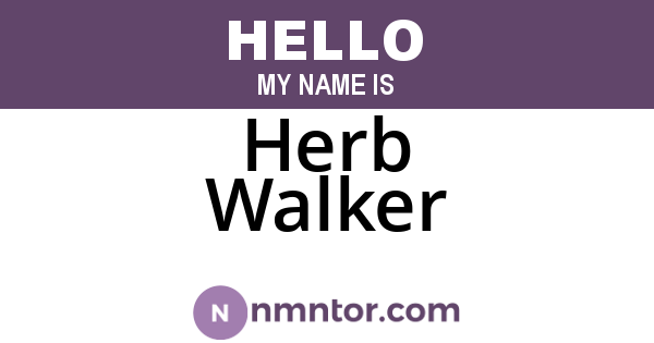 Herb Walker