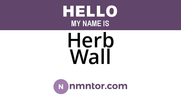 Herb Wall