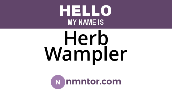 Herb Wampler