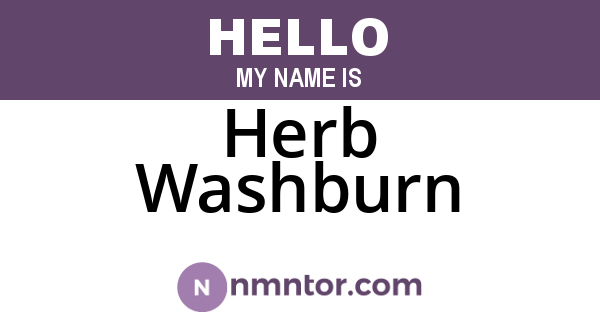 Herb Washburn