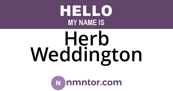 Herb Weddington