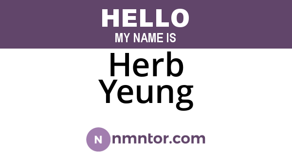 Herb Yeung