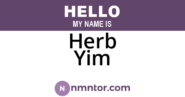 Herb Yim