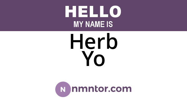 Herb Yo