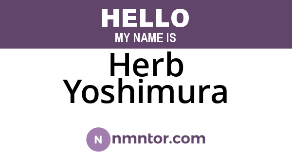 Herb Yoshimura