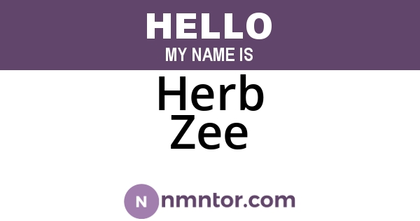 Herb Zee