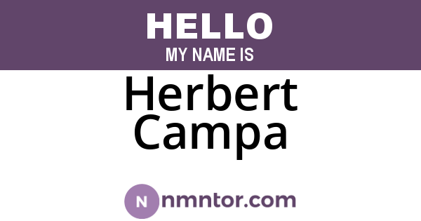 Herbert Campa