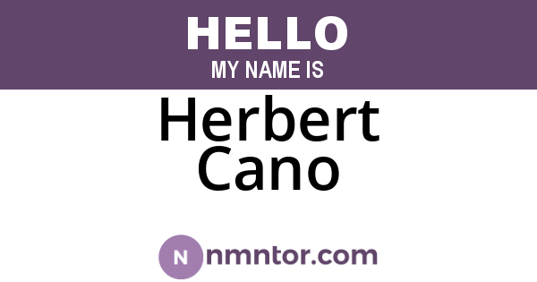 Herbert Cano