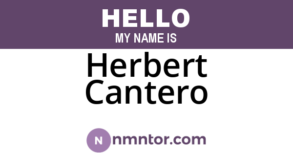 Herbert Cantero