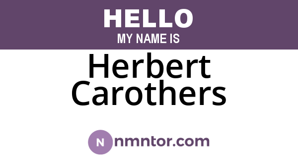 Herbert Carothers
