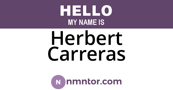 Herbert Carreras