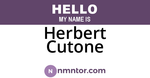 Herbert Cutone