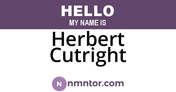 Herbert Cutright