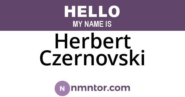 Herbert Czernovski