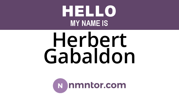 Herbert Gabaldon
