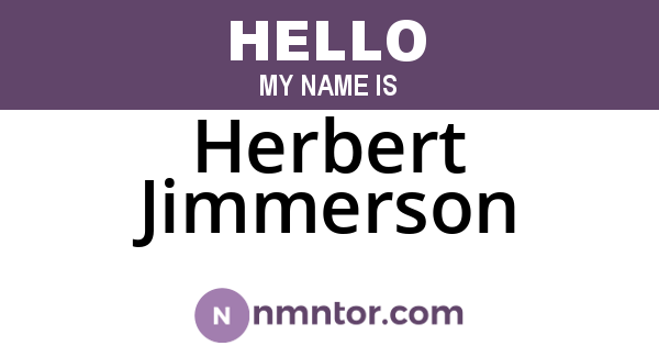 Herbert Jimmerson