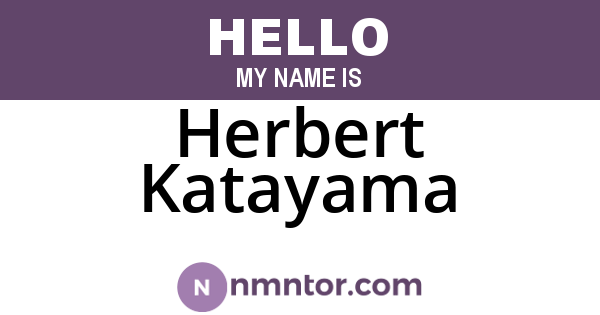 Herbert Katayama