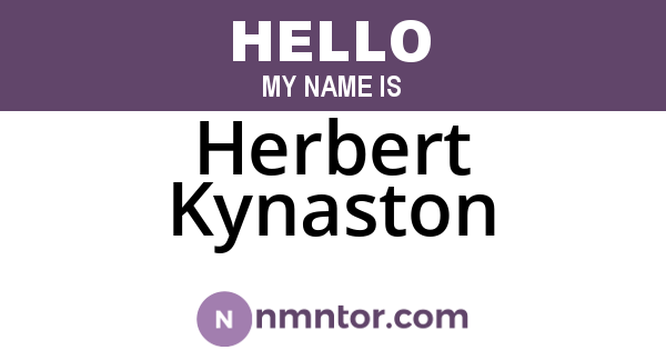Herbert Kynaston