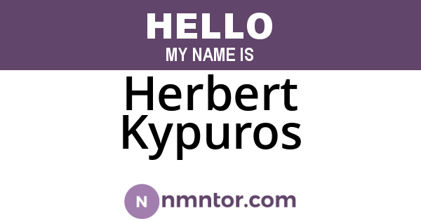 Herbert Kypuros