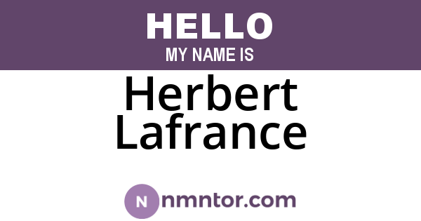 Herbert Lafrance