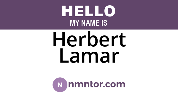 Herbert Lamar