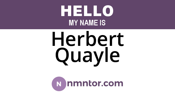 Herbert Quayle