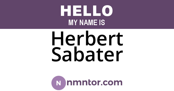 Herbert Sabater