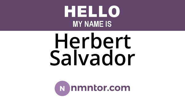 Herbert Salvador