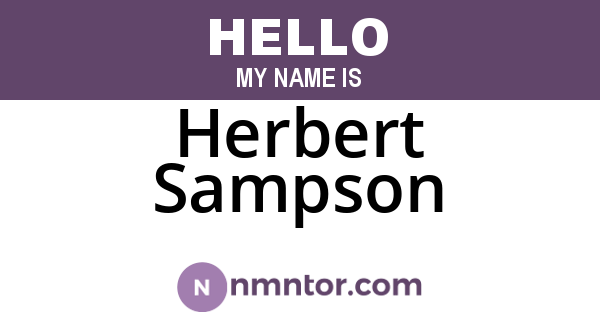 Herbert Sampson
