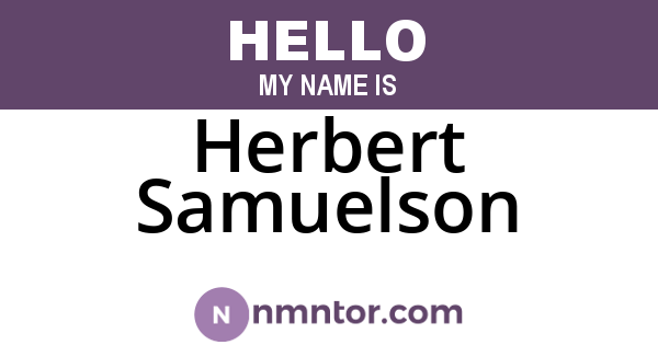 Herbert Samuelson