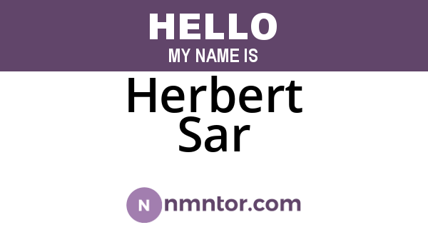 Herbert Sar