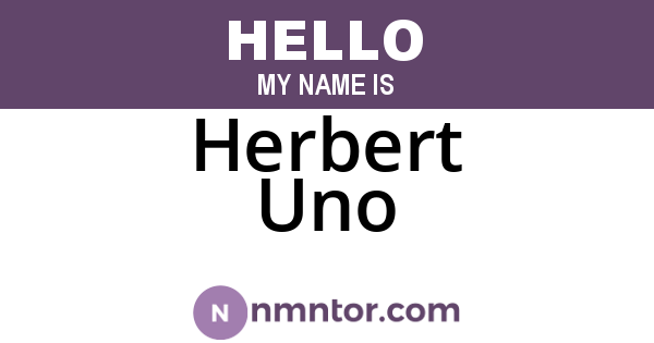 Herbert Uno
